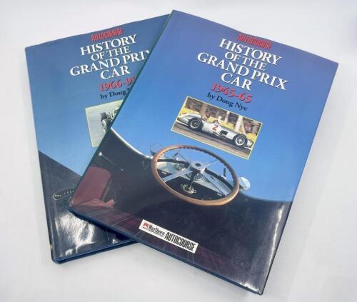 GRAND PRIX: Two hardcover books including 'Autocourse History of the Grand Prix Car 1945-1965' by Doug Nye and 'Autocourse History of the Grand Prix Car 1966-1991' by Doug Nye [Location: Sydney]
