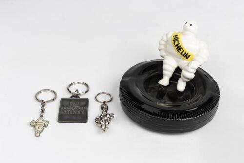 MICHELIN: A modern ceramic figure of an early Bibendum on tyre desk piece