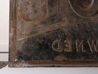CASTROL: A large original c1920s-1930s Castrol Wakefield Motor Oil embossed enamelled sign, 90cm high, 181cm wide - 14