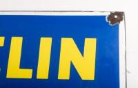 MICHELIN: A large and excellent c1960s original shield form square edged Michelin enamel sign, 112.5cm high&nbsp;93cm wide - 2