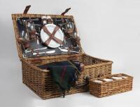 PICNIC BASKETS: Two Modern Picnic Baskets, one fitted