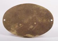 CASTLEMAINE: A large 'Thompson & Co Engineers, Castlemaine 1914 Victoria oval brass plaque - 3