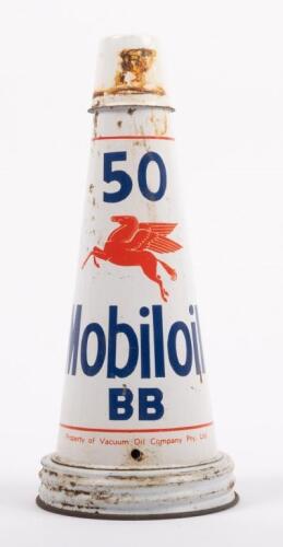 18 · MOBIL: An original Mobiloil '50 BB' grade tin top oil pourer with dust cap