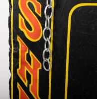 SHELL: A rare original English Shell 'Shell Mex Ltd' double sided enamel sign in form of oil can, 50.5cm high, 40cm wide - 6