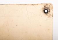SIGN: A hand painted masonite 'Notice Cars Garaged and Driven at Owners Risk' sign, 33cm high, 79cm wide - 2