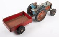 BOOMAROO: A c1960s Australian made Boomaroo tin toy tractor with trailer, 51cm long overall - 2