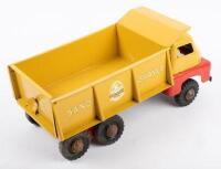 BOOMAROO: A c1960s Australian made Boomaroo Toys Sand & Gravel dump truck in restored condition, with reproduction stickers, approximately 37cm long - 2