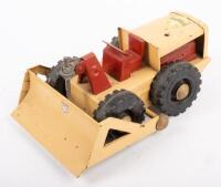 BOOMAROO: A c1960s Australian made Boomaroo tin toy bull dozer, repainted with a reproduction Boomaroo sticker&nbsp;approximately 27cm long