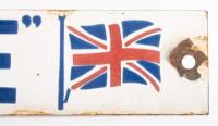 BROOMWADE: An original enamel "Broomwade" sign, featuring Australian & Union Jack flags, 6.5cm high, 58.5cm wide - 2
