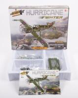 HURRICANE FIGHTER: A 331pc Mecanno style 'Construct It' model kit of a Hurricane Fighter&nbsp;