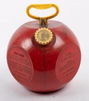 SHELL: A two gallon round plastic Shell Petrol jerry can with clamshell logo on lid
