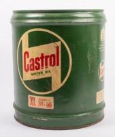 CASTROL: A Castrol 4 imperial gallon motor oil drum marked 'XL 30-40'