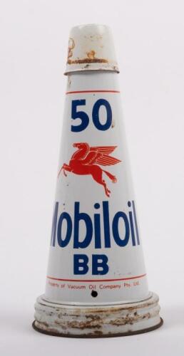 79 · MOBIL: An original Mobiloil '50 BB' grade tin top oil pourer with dust cap