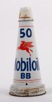MOBIL: An original Mobiloil '50 BB' grade tin top oil pourer with dust cap