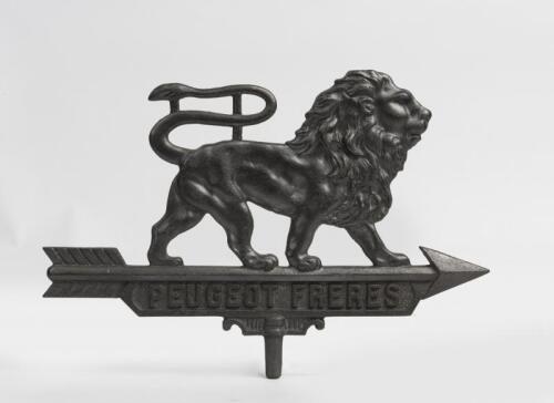 PEUGEOT: A modern cast metal double-sided 'Peugeot Freres' weather vane