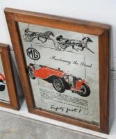 MG: Two wooden framed&nbsp;MG wall mirrors - 2