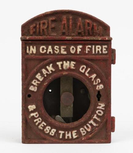 ANTIQUE FIRE ALARM: An antique cast metal fire alarm box