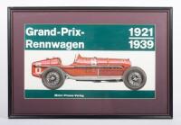 GRAND PRIX RENNWAGON: A 'Grand Prix Rennwagon - 1921/1939' framed&nbsp;print