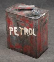 SHELL: An original Shell running board tin, with paint missing and dents