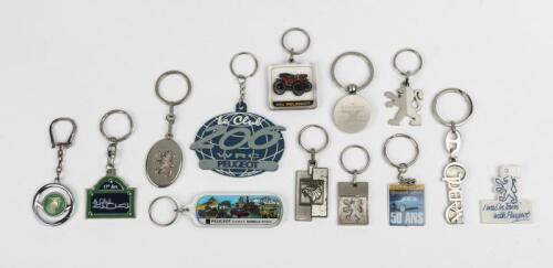 PEUGEOT: A group of various Peugeot keys rings