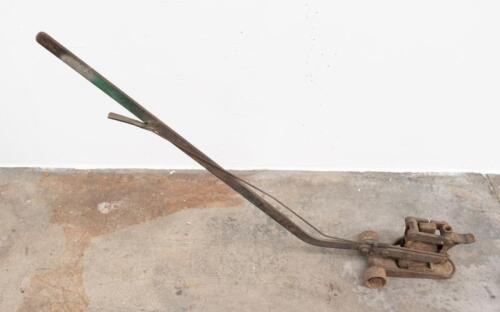 134 · CAR JACK: A large rare Millennium Garage jack, missing top insert