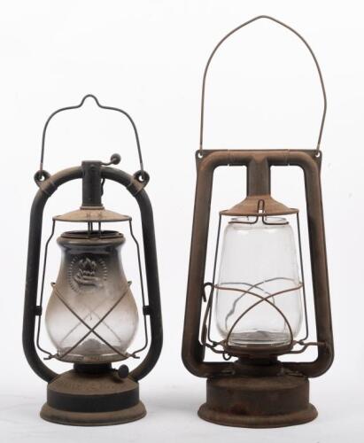 138 · LANTERNS: Two hand held wick lanterns including a Chalwyn and Fluerhand
