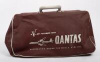 QANTAS: A small 'Qantas Australian's Round The World Airline' carry on bag, measures 22cm high by 43cm wide