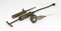 AUTOMOBILE ACCESSORIES: A Group of Antique Car Accessories. EROT High Pressure Oil Can, BOSCH inspection lamp