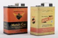 SAVINGS OIL TIN: Two savings&nbsp;tins in the shape of oil cans, made by MPH