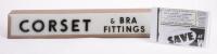 SIGN: A 1950s&nbsp;'Corset & Bra Fittings' light up sign shop&nbsp;display, originally used at Edna Barnetts - Corsetiere Box Hill
