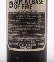 FIRE EXTINGUISHER: A large cylindrical fire extinguisher by Nu-Swift Ltd - Yorks England&nbsp; - 3