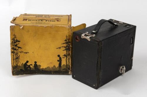 BROWNIE CAMERA: A circa 1911 Brownie Camera No.2A by Eastman Kodak. With original box