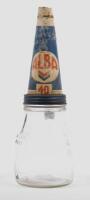 ALBA: A rare original ALBA '40' weight tin top pourer on glass pint bottle