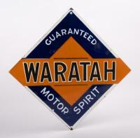 WARATAH: A reproduction 'Guaranteed Waratah Motor Oil' enamel sign - 2