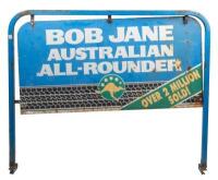 BOB JANE: A Bob Jane tyre shop sign with stand 'Bob Jane Australian All-Rounder - Over 2 Million Sold', 80cm high, 95cm wide - 7