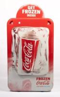 COCA COLA: A Coca-Cola 'Frozen Coca-Cola - Get Frozen Inside' double sided display piece, with protruding Coca-Cola cup on ice block on both sides