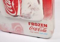 COCA COLA: A Coca-Cola 'Frozen Coca-Cola - Get Frozen Inside' double sided display piece, with protruding Coca-Cola cup on ice block on both sides - 3