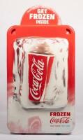 COCA COLA: A Coca-Cola 'Frozen Coca-Cola - Get Frozen Inside' double sided display piece, with protruding Coca-Cola cup on ice block on both sides - 4