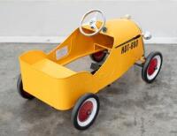 PEDAL CAR: A&nbsp;reproduction&nbsp;pedal car with 'Hot Rod' written on the side - 4
