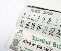 VASELINE CALENDAR: A rare 1959 Victorian issue Vaseline advertising poster, featuring female models with different local vintage, and racing cars&nbsp; - 3