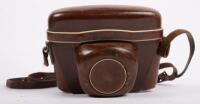 ZEISS IKON: A Zeiss Ikon Contaflex 35mm film camera, c1950s-1960s, within a&nbsp;leather case - 6