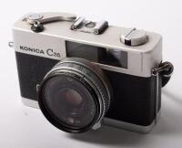 KONICA: A Konica C35 35mm point and shoot film camera, with case - 2