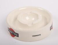 MARTINI ASHTRAY: A circa 1960s ceramic Martini ashtray, made by P. Regout, Maastricht, Holland, 17cm diameter