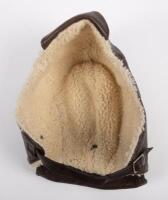 LEATHER FLYING CAP: A modern Leather flying cap with wool lining&nbsp; - 2
