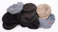 CAPS: A selection of six captains caps and flat caps as well as a cotton flying cap, sizes include L and&nbsp;XL