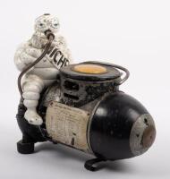 MICHELIN: An original c1930s French Michelin bibendum figural&nbsp;110 volt portable air compressor