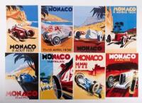 MONACO GRAND PRIX: A group of eight reproduced advertising posters for the Monaco Grand Prix