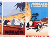MONACO GRAND PRIX: A group of eight reproduced advertising posters for the Monaco Grand Prix - 4