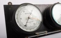 TECQUIPMENT: An interesting dual gauge&nbsp;Tecquipment&nbsp;wall mounted unit, including a pressure gauge, clock, and immersion rod mounted to lower, 24cm high, 46cm wide overall - 3