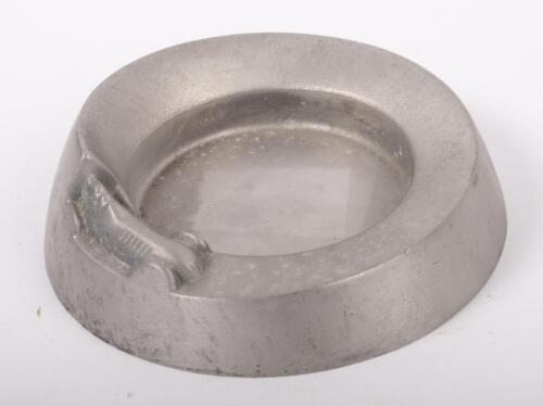 TERENCE CONRAN: An art deco styled cast aluminum ashtray designed by Terence Conran for the Bluebird Restaurant UK, 11cm diameter